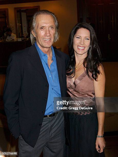David Carradine & Annie Bierman during 29th Annual Dinner Of Champions Honoring Bob and Harvey Weinstein at Century Plaza Hotel in Los Angeles,...
