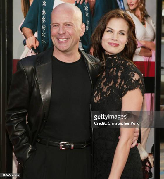 Bruce Willis and Brooke Burns during "The Whole Ten Yards" World Premiere at Grauman's Chinese Theatre in Hollywood, CA, United States.