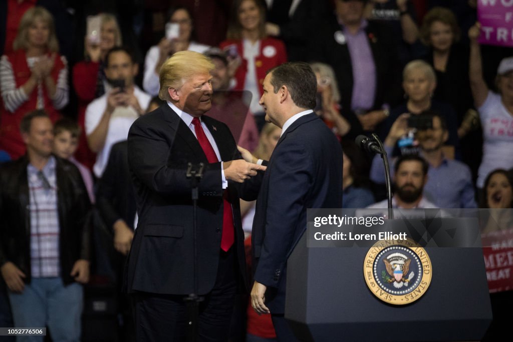 President Trump Holds Rally In Houston, Texas