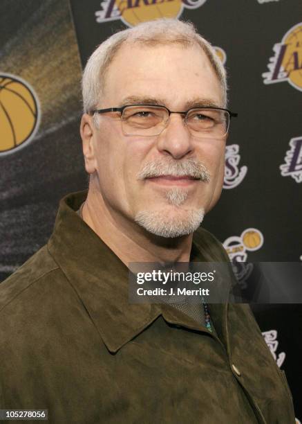 Phil Jackson during 1st Annual Palms Casino Royale to Benefit The Lakers Youth Foundation at Barker Hangar in Santa Monica, California, United States.