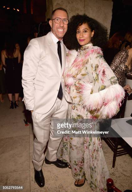 Chris McMillan and Tracee Ellis Ross attend the 2018 InStyle Awards at The Getty Center on October 22, 2018 in Los Angeles, California.
