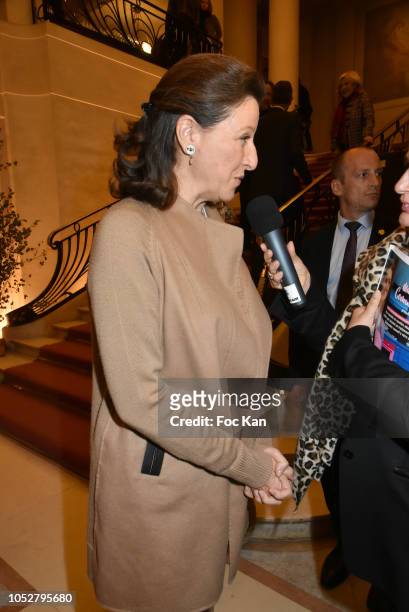 Minister Agnes Buzyn attends 26th Gala de L'Espoir Ligue contre Le Cancer at Theatre des Champs Elysees on October 22, 2018 in Paris, France.