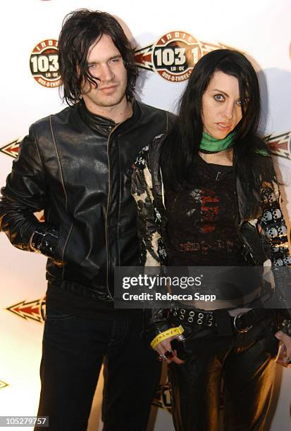 Jeremy Brown and Roxy Saint of Roxy Saint during Camp Freddy in Concert with Suicide Girls Sponsored by Indie 103.1 - Arrivals at Avalon Hollywood in...