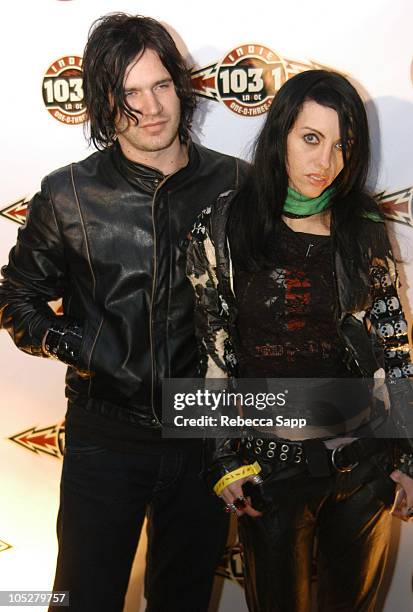 Jeremy Brown and Roxy Saint of Roxy Saint during Camp Freddy in Concert with Suicide Girls Sponsored by Indie 103.1 - Arrivals at Avalon Hollywood in...