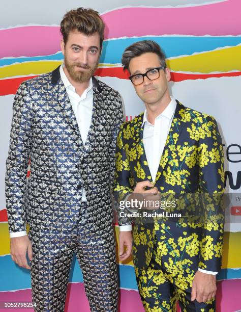 Rhett and Link attend the Streamy Awards at The Beverly Hilton Hotel on October 22, 2018 in Beverly Hills, California.
