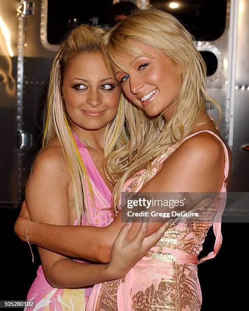 Nicole Richie and Paris Hilton during "The Simple Life 2" Welcome Home Party - Arrivals at The Spider Club in Hollywood, California, United States.