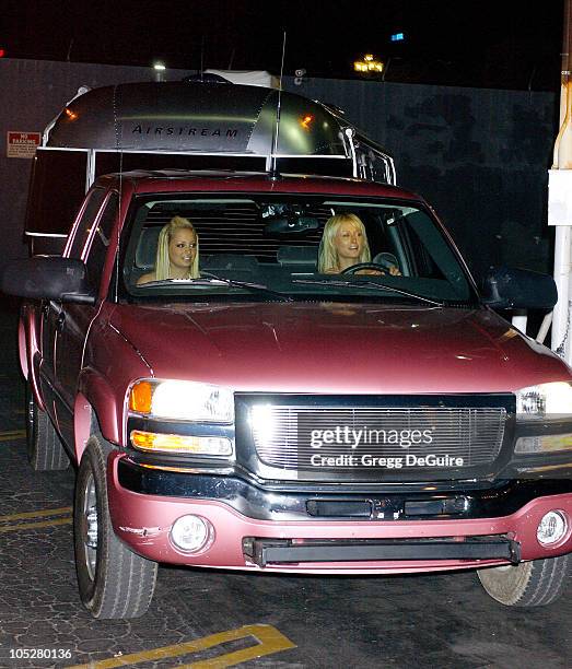 Nicole Richie and Paris Hilton during "The Simple Life 2" Welcome Home Party - Arrivals at The Spider Club in Hollywood, California, United States.