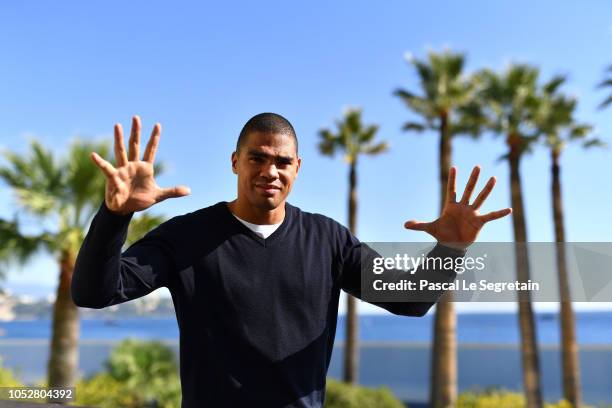 Daniel Narcisse poses during the 29th Sportel of Monaco on October 23, 2018 in Monaco, Monaco.