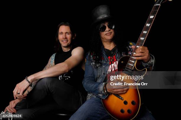 Musicians Myles Kennedy and Slash are photographed for Los Angeles Times on September 8, 2018 in North Hollywood, California. PUBLISHED IMAGE. CREDIT...