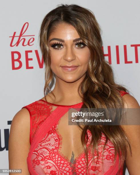 Social Media Personality Andrea Russett attends the 8th Annual Streamy Awards at The Beverly Hilton Hotel on October 22, 2018 in Beverly Hills,...