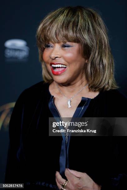 Tina Turner during a photo call for the musical 'Tina - Das Tina Turner Musical' at Mojo Club on October 23, 2018 in Hamburg, Germany.