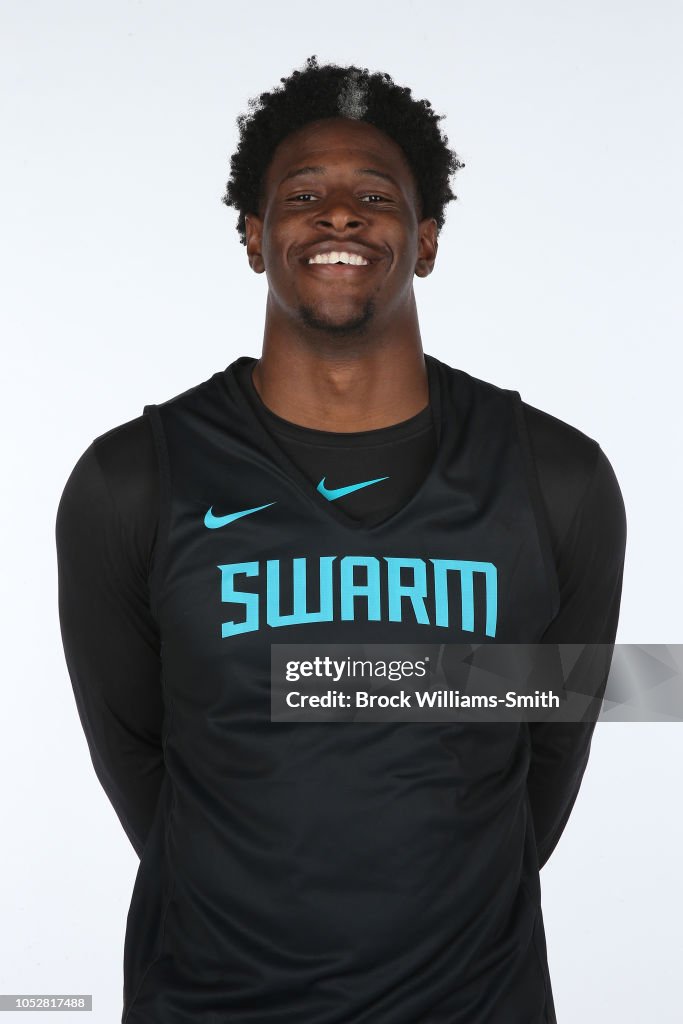 Jaylen Barford of the Greensboro Swarm poses for a head shot during