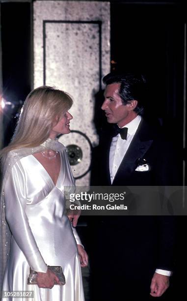 George Hamilton and Liz Treadwell during 38th Annual Golden Globe Awards at Beverly Hilton Hotel in Beverly Hills, California, United States.