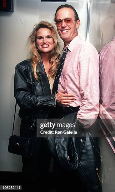 Guest and Peter Fonda during Grand Opening of The Harley Davidson Cafe at Harley Davidson Cafe in New York City, New York, United States.