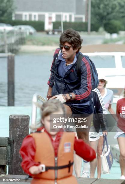 Chris Lawford during Kennedy Family Out and About in Hyannis Port - July 26, 1980 at Kennedy Compoun Pier in New York City, New York, United States.