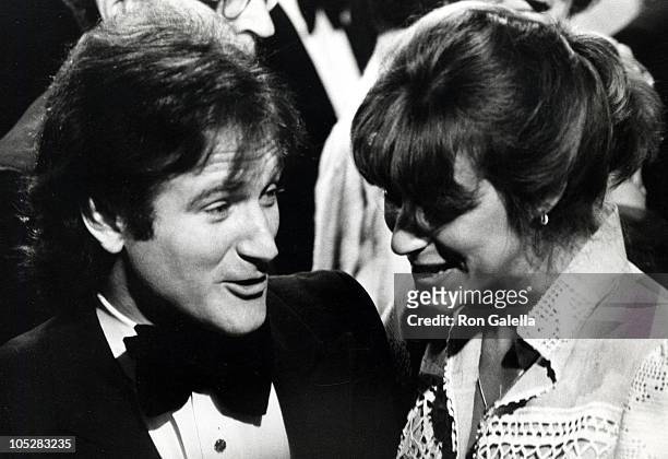 Robin Williams and Wife Valerie Williams during AFI Salute to Alfred Hitchcock at Beverly Hilton Hotel in Beverly Hills, California, United States.