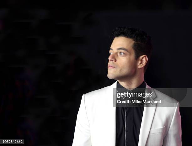 Rami Malek attends the World Premiere of 'Bohemian Rhapsody' at The SSE Arena, Wembley on October 23, 2018 in London, England.