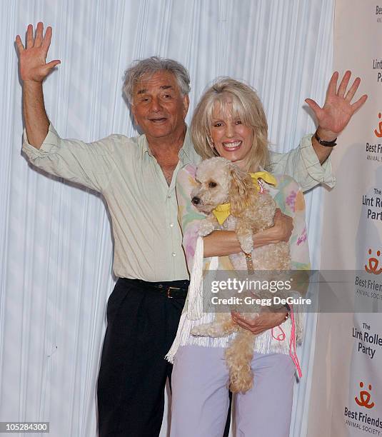 Peter Falk and wife Shera Danese during 2004 Annual Lint Roller Party at Hollywood Athletic Club in Hollywood, California, United States.