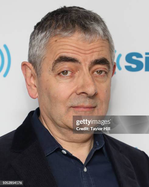 Rowan Atkinson visits the SiriusXM Studios on October 23, 2018 in New York City.