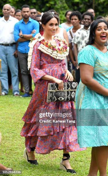 Meghan, Duchess of Sussex visits the University of the South Pacific campus, marking the universityÕs 50th anniversary on October 24, 2018 in Suva,...