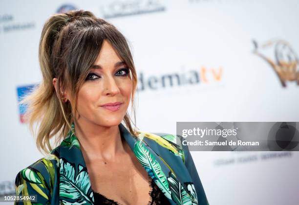 Anna Simon attends Iris Awards Photocall on October 23, 2018 in Madrid, Spain.