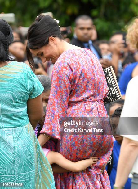 Meghan, Duchess of Sussex visits the University of the South Pacific campus, marking the universityÕs 50th anniversary on October 24, 2018 in Suva,...