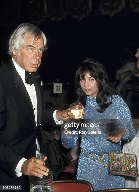 Lee Marvin and Michelle Triola during 27th Annual Golden Globe Awards at Ambassador Hotel in Los Angeles, California, United States.