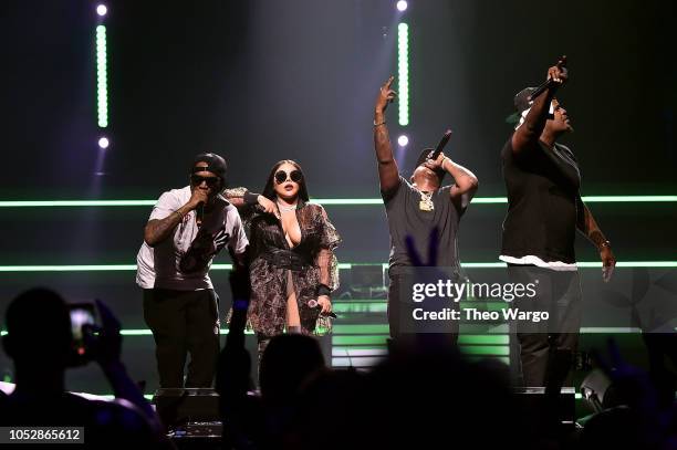 Styles P, Lil Kim, Jadakiss, and Sheek Louch perform onstage during the 4th Annual TIDAL X: Brooklyn at Barclays Center of Brooklyn on October 23,...