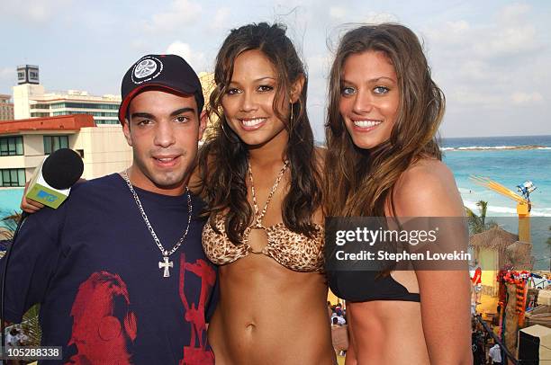 Eamon, Vanessa Minnillo and Sports Illustrated swimsuit model Michelle Lombardo