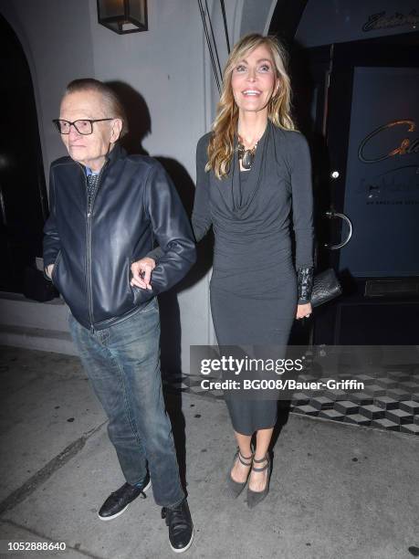 Larry King and Shawn Southwick are seen on October 23, 2018 in Los Angeles, California.