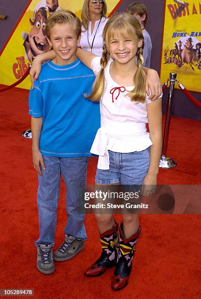 Cayden Boyd and Jenna Boyd during "Home on the Range" Premiere - Arrivals at El Capitan Theatre in Hollywood, California, United States.