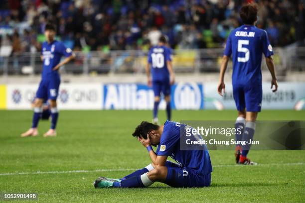 Xxx during the AFC Champions League semi final second leg match between Suwon Samsung Bluewings and Kashima Antlers at Suwon World Cup Stadium on...
