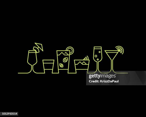 cocktail party 2018 - cuba libre stock illustrations