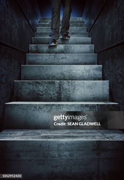 walking down into basement - basement stock pictures, royalty-free photos & images