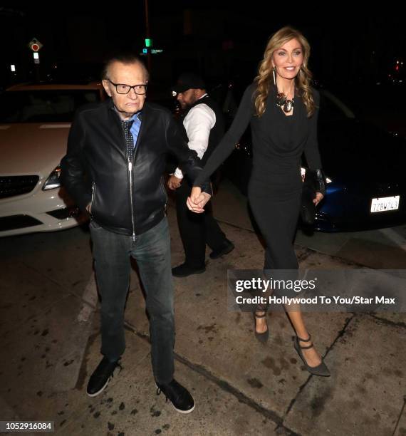 Larry King and Shawn King are seen on October 23, 2018 in Los Angeles, CA.