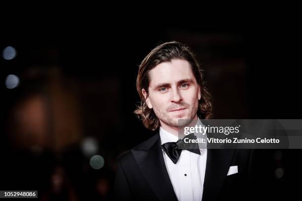 Sverrir Gudnason walks the red carpet ahead of the 'The Girl In The Spider's Web' screening during the 13th Rome Film Fest at Auditorium Parco Della...