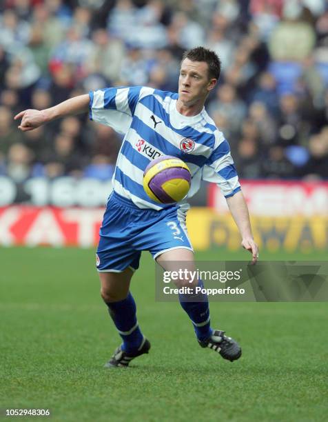 Nicky Shorey of Reading in action during the Barclays Premier League match between Reading and Manchester United at the Madejski Stadium on January...