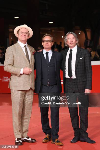 John C. Reilly, Jon S. Baird and Steve Coogan walk the red carpet ahead of the "Stan & Ollie" screening during the 13th Rome Film Fest at Auditorium...
