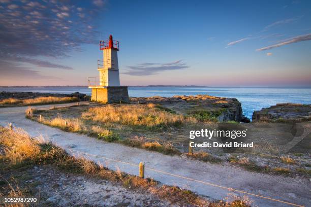 lighthouse of kerroc"u2019h - morbihan stock pictures, royalty-free photos & images