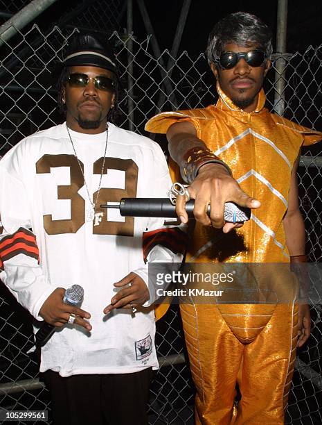 Big Boi and Andre 3000 of Outkast during "MTV Icon: Janet Jackson" at Sony Studios in Culver City, California, United States.