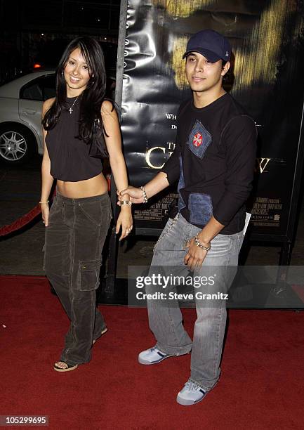 Wilmer Valderrama and sister Marilyn during "The Texas Chainsaw Massacre" Premiere - Arrivals at Mann's Chinese Theatre in Hollywood, California,...