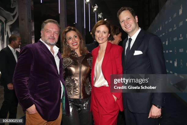 Prince Alexander zu Schaumburg-Lippe and his girlfriend Mahkameh Navabi and Prince Georg Friedrich von Preussen and his wife Princess Sophie von...