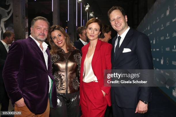 Prince Alexander zu Schaumburg-Lippe and his girlfriend Mahkameh Navabi and Prince Georg Friedrich von Preussen and his wife Princess Sophie von...