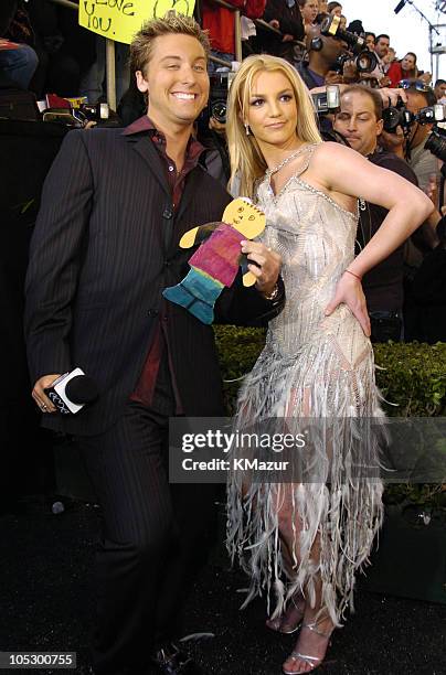 Lance Bass and Britney Spears during 31st Annual American Music Awards - Arrivals at Shrine Auditorium in Los Angeles, California, United States.