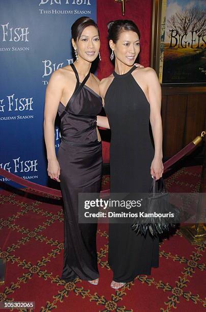 Ada Tai and Arlene Tai during "Big Fish" - New York Premiere - Inside Arrivals at Ziegfeld Theatre in New York City, New York, United States.