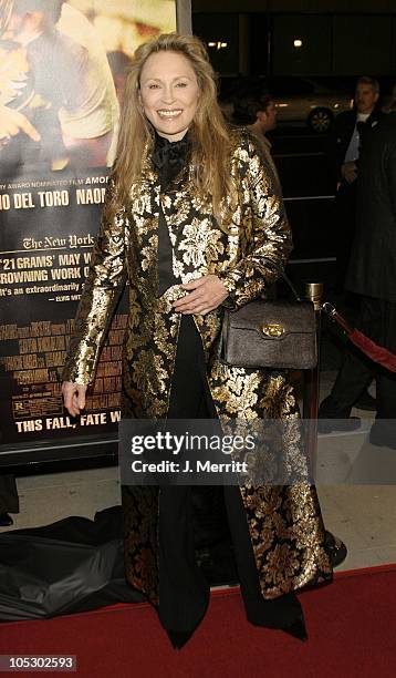 Faye Dunaway during "21 Grams" - Los Angeles Premiere at Academy Of Motion Pictures in Beverly Hills, California, United States.