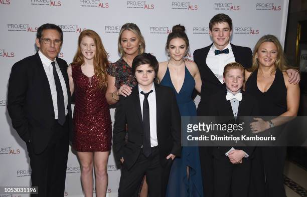 Ben Stiller, Quinn Stiller, Christine Taylor, Ella Olivia Stiller with guests attend The 2018 Project ALS Gala at Cipriani 42nd Street on October 24,...