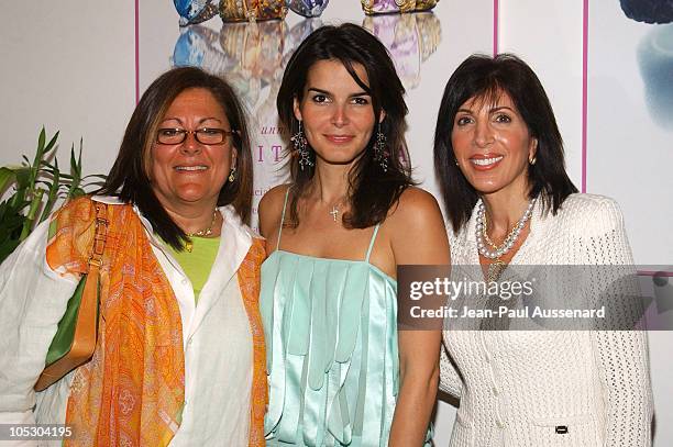 Fern Mallis, Angie Harmon and Janice Winter, CEO Judith Ripka Jewelry