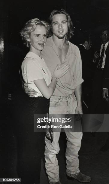 Brad Pitt & Juliette Lewis during "The Last of the Mohicans" Los Angeles Premiere at Mann's Chinese Theater in Hollywood, California, United States.