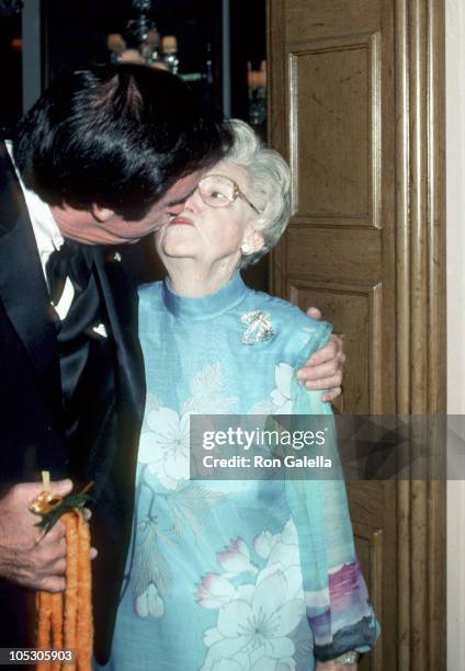 Jim Nabors and mother Mavis during Mavis Nabor's Birthday Party at Beverly Hills Hotel in Beverly Hills, California, United States.